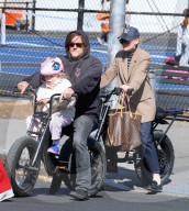 Norman Reedus And Diane Kruger E-Bike Riding - NYC