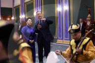 Foreign Secretary David Cameron visits Mongolia