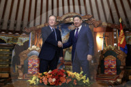 Foreign Secretary David Cameron visits Mongolia