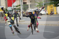 (SP)BENIN-COTONOU-ROLLER SKATING COMPETITION