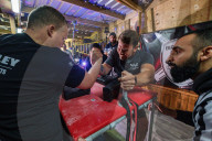 Winning hands down: arm wrestling takes Britain in its grip.