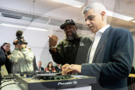 Sadiq Khan, Labour’s Mayor of London, on the campaign trail at Croydon Voluntary Action, West  Croydon, Surrey, UK.