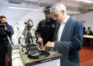 Sadiq Khan, Labour’s Mayor of London, on the campaign trail at Croydon Voluntary Action, West  Croydon, Surrey, UK.
