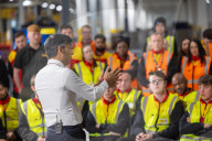 The Prime Minister Rishi Sunak holds a PM Connect at DHL