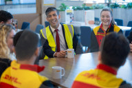 The Prime Minister Rishi Sunak holds a PM Connect at DHL