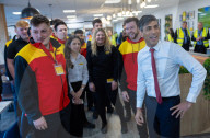 The Prime Minister Rishi Sunak holds a PM Connect at DHL