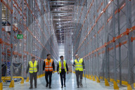The Prime Minister Rishi Sunak holds a PM Connect at DHL