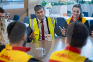 The Prime Minister Rishi Sunak holds a PM Connect at DHL