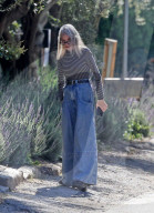 *EXCLUSIVE* Diane Keaton looks fashionable while gardening
