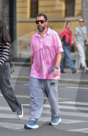 *EXCLUSIVE* Adam Sandler and his girls go sightseeing in Milan