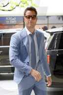 EXCLUSIVE: Justin Hartley Spotted Arriving At CBS Studios In New York - 30 April 2024