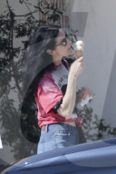 *EXCLUSIVE* Krysten Ritter enjoys a sweet treat at McConnell's Fine Ice Creams