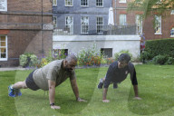 Prime Minister Rishi Sunak joins Home Secretary James Cleverly for Press-Up Challenge