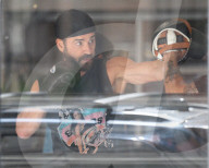 EXCLUSIVE: Justin Theroux spotted doing some Boxing workout at the Gym in New York City