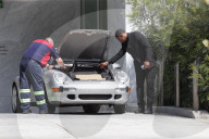 *EXCLUSIVE* Bianca Censori's new Porsche 911 towed in West Hollywood