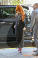 EXCLUSIVE: Charlotte Tilbury Looks Radiant While All Smiling As Arriving At The Drew Barrymore Show - 01 May 2024
