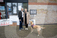 Sadiq Khan arrives to cast his vote in Tooting, London, UK