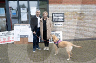 Sadiq Khan arrives to cast his vote in Tooting, London, UK
