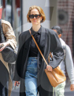 *EXCLUSIVE* Tony-nominated Sarah Paulson en route to Met Gala fitting at The Mark Hotel