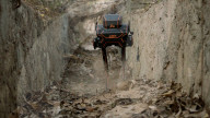 Star Wars-like robot on mountain expercise 