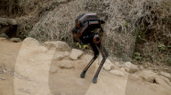 Star Wars-like robot on mountain expercise 