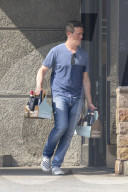 *EXCLUSIVE* Scott Weinger picks up wine at Gelson's in laid-back style
