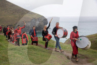 Bolster the Cornish giant stars in clifftop pageant - in pictures