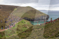 Bolster the Cornish giant stars in clifftop pageant - in pictures