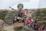 Bolster the Cornish giant stars in clifftop pageant - in pictures
