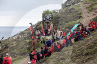 Bolster the Cornish giant stars in clifftop pageant - in pictures