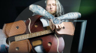 Musician creates 109 string guitar harp hybrid