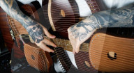 Musician creates 109 string guitar harp hybrid