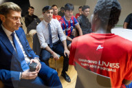 The Prime Minister Rishi Sunak visits Crystal Palace FC Academy