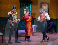 The Government Inspector by Nikolai Gogol at the Marylebone Theatre, London, UK. 