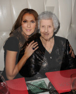 Celine Dion and her mother Therese Tanguay-Dion pose at a Miami Beach Restaurant, Miami, Florida, USA - 16 Feb 2010