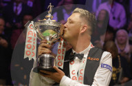 World Snooker Championship Final 2024 between Jak Jones and Kyren Wilson at the Crucible Theatre in Sheffield, UK.