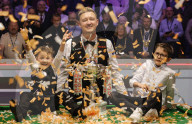 World Snooker Championship Final 2024 between Jak Jones and Kyren Wilson at the Crucible Theatre in Sheffield, UK.