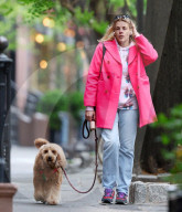 *EXCLUSIVE* Busy Philipps steps out in a colorful outfit to walk her dog in the West Village