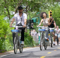 EXCLUSIVE: Klay Thompson Looks Carefree On A City Bike Date With A Pretty Model As Potential Off-Season Trade Looms - 8 May 2024