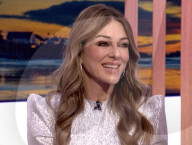 Liz Hurley and son on TV chat show