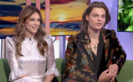 Liz Hurley and son on TV chat show