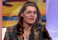 Liz Hurley and son on TV chat show