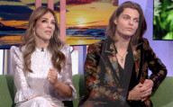 Liz Hurley and son on TV chat show