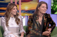 Liz Hurley and son on TV chat show