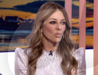 Liz Hurley and son on TV chat show