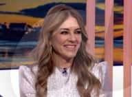 Liz Hurley and son on TV chat show