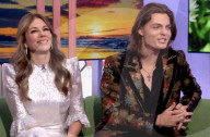 Liz Hurley and son on TV chat show