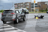 Motorcyclist In Life-Threatening Condition Following Vehicle Accident