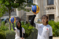 The Prime Minister's wife Akshata Murty hosts a basketball Lessons at 10