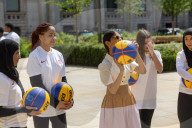 The Prime Minister's wife Akshata Murty hosts a basketball Lessons at 10